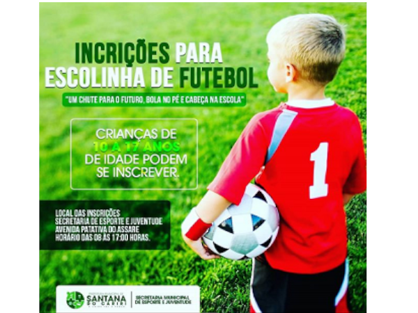 PREFEITURA CRIA 'ESCOLINHA DE FUTEBOL' GRATUITA PARA CRIANÇAS E