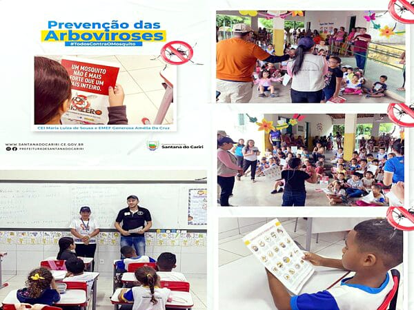 Ação Educativa sobre Controle e Prevenção das Arboviroses na Escola Generosa Amélia da Cruz e no CEI Maria Luiza.